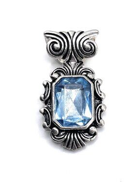 LEGACY Retired Premier Designs Aqua Blue Pendant - 2006 Catalog